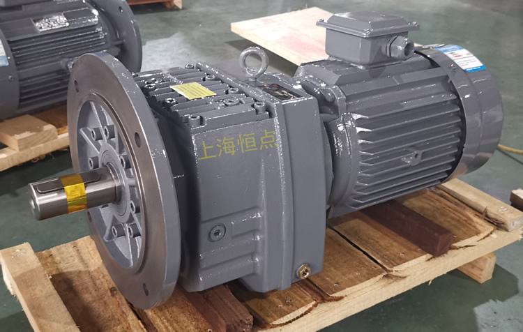 RF87減速機，立式安裝，輸入配電機，實物照片如下