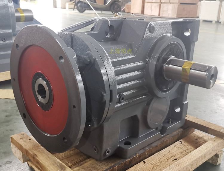 K97減速機，輸入配電機法蘭端蓋，右輸出單軸，實物圖如下