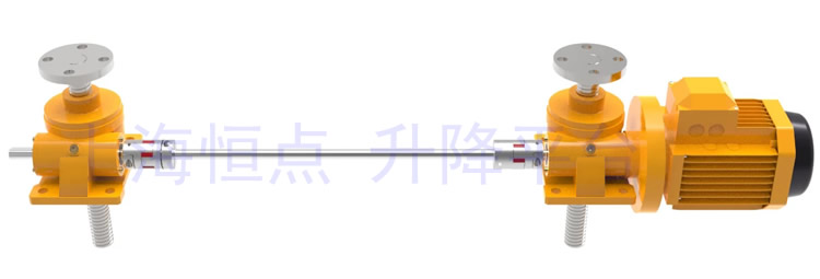 SWL系列直線型升降平台，電機直聯側放實物圖